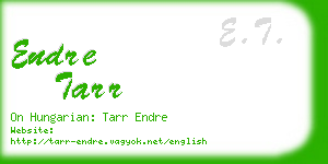 endre tarr business card